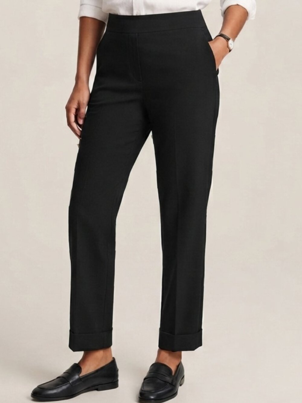 Liz Claiborne Collection Black Wool Blend Dress Pants Women's Size 10 Career Off